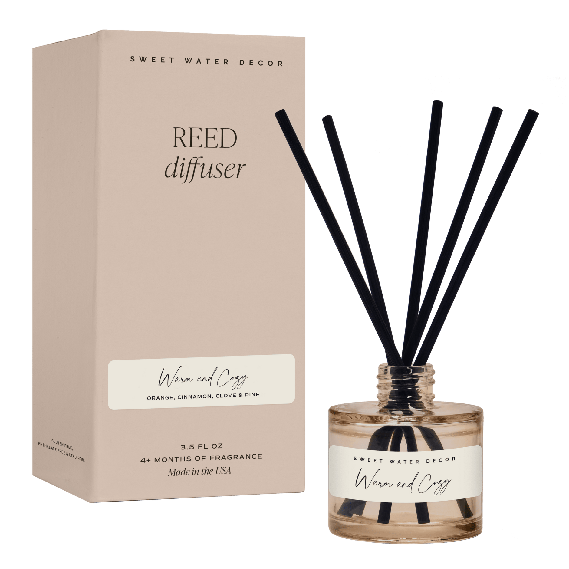 Warm and Cozy Tinted Glass Jar Reed Diffuser - SwagglyLife Home & Fashion